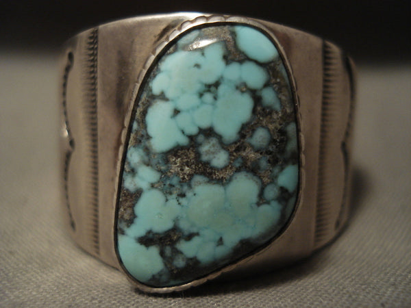 Serious Collectors Only- Vintage Navajo Size 17 Yes 17 Turquoise Silver Ring