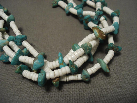 Very Old Santo Domingo Kewa Turquoise Heishi Necklace