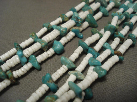 Very Old Santo Domingo Kewa Turquoise Heishi Necklace