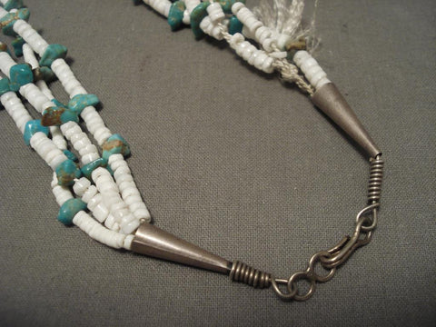 Very Old Santo Domingo Kewa Turquoise Heishi Necklace