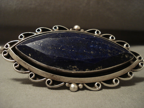 The Largest Vintage Navajo Lapis Silver Ring