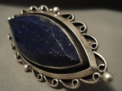 The Largest Vintage Navajo Lapis Silver Ring