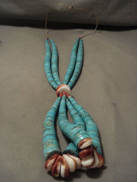 One Of The Biggest Vintage Santo Domingo Turquoise Necklace