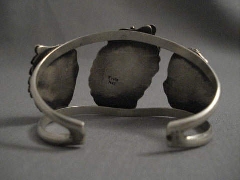 Huge Vintage Navajo Mid 1900's Turquoise Silver Bracelet