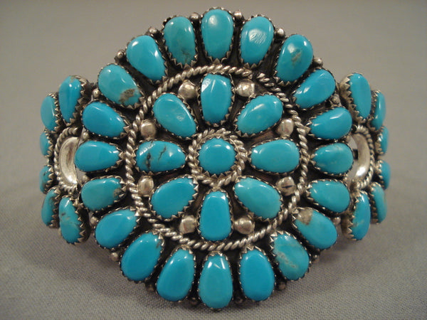 Real Turquoise (watch For Fakes) Vintage Navajo Silver Bracelet