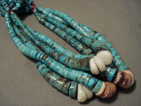 Opulent Vintage Santo Domingo/ Navajo Turquoise Necklace