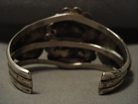 Museum Vintage Navajo Blue Carico Lake Turquoise Silver Bracelet