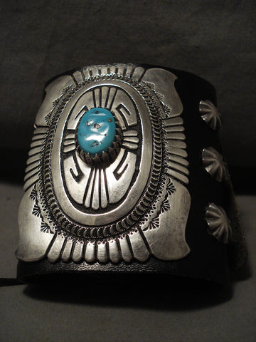 Opulent And Very Rare Vintage Navajo Thomas Singer Silver Ketoh Bracelet