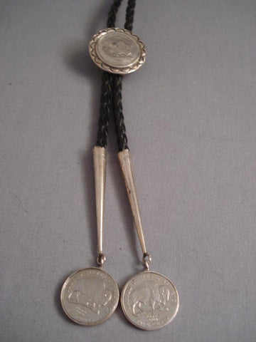 One Of The Most Unique Kee Joe Silver Coin Bolo Tie