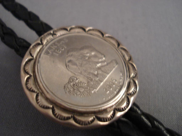 One Of The Most Unique Kee Joe Silver Coin Bolo Tie