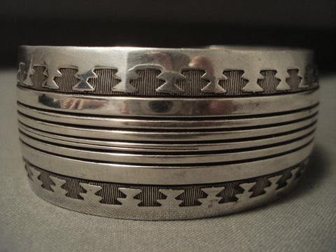 Very Important 'Navajo Codetalker Son' Hand Wrought Silver Bracelet