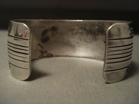 Very Important 'Navajo Codetalker Son' Hand Wrought Silver Bracelet