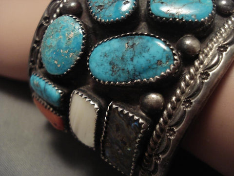 Museum Vintage Navajo shiprock Silver Turquoise Bracelet