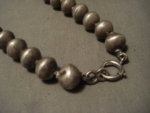 Early 1900's Vintage Navajo Silver Necklace Old