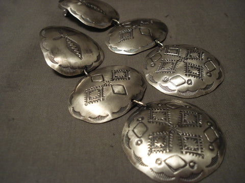 Some Of The Largest Vintage Navajo Silver Earrings We Have Collected