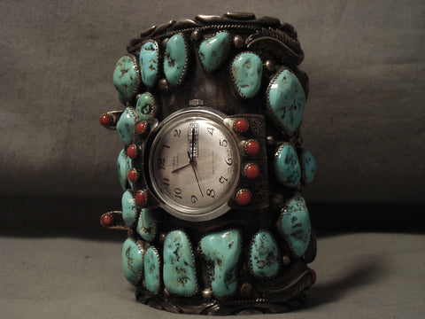 274 Grams Omg Heavy Huge One Of Largest Vintage Navajo Turquoise Silver Bracelet