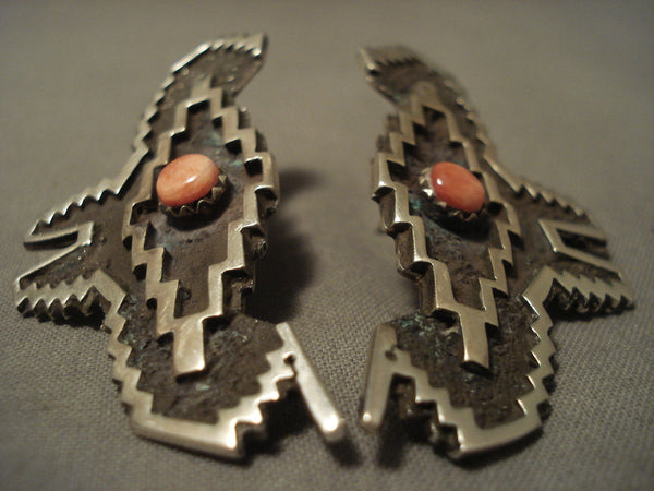 Museum Vintage Navajo Tom Jackson Spiny Oyster Silver Earrings