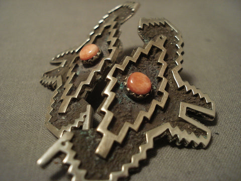 Museum Vintage Navajo Tom Jackson Spiny Oyster Silver Earrings