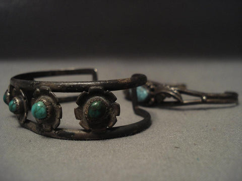 Two Famous Mine Vintage Navajo Silver Bracelets