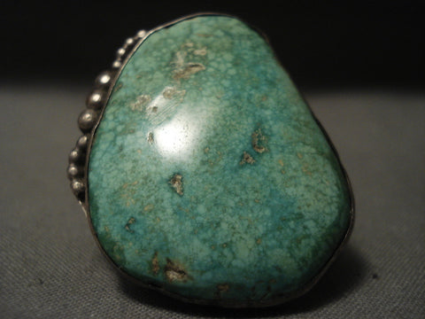 The Best Very Old Deposit Carico Lake Turquoise Silver Ring