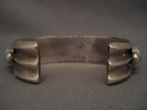 Museum Vintage Navajo Wilson Begay Turquoise Silver Bracelet