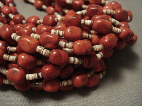 Blood Red Navajo Coral Necklace