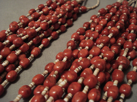 Blood Red Navajo Coral Necklace