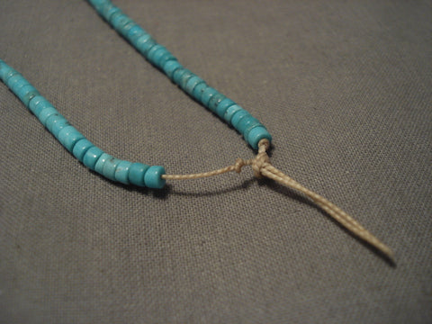 The Longest Vintage Santo Domingo Graduating Heishi Turquoise Necklace