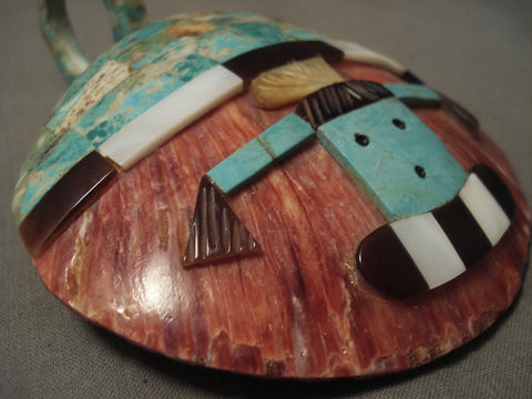 Colossal Vintage Santo Domingo 'Turquoise Bail' Kachina Pendant