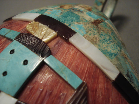 Colossal Vintage Santo Domingo 'Turquoise Bail' Kachina Pendant