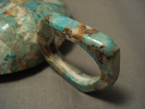 Colossal Vintage Santo Domingo 'Turquoise Bail' Kachina Pendant