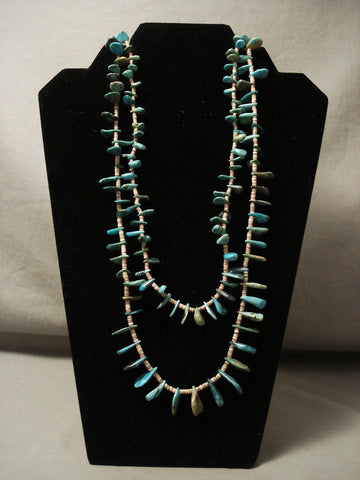 Tears Of Joy Early Vintage Navajo Turquoise Heishi Necklace