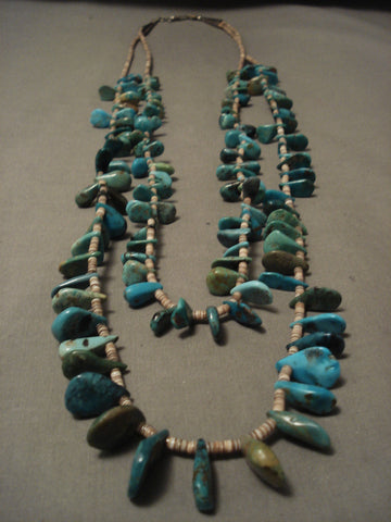 Tears Of Joy Early Vintage Navajo Turquoise Heishi Necklace