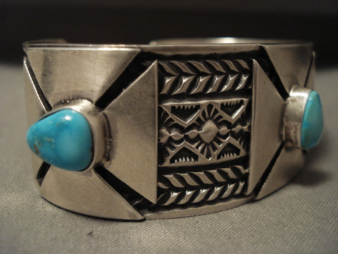 Museum Vintage Navajo Blue Carico Lake Turquoise Silver Ring