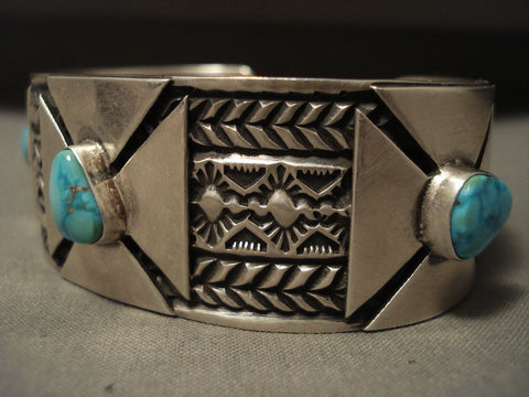 Museum Vintage Navajo Blue Carico Lake Turquoise Silver Ring