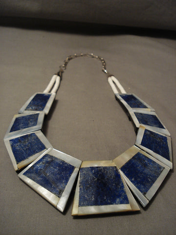 Opulent Modernistic Santo Domingo 'Lake Of Lapis' Necklace