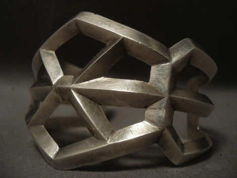 Huge Vintage Navajo x Silver Bracelet