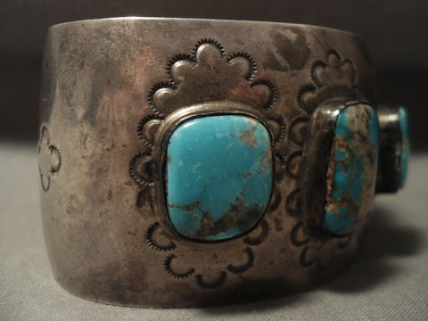 Museum Vintage Navajo #8 Turquoise Silver Bracelet