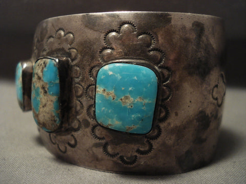 Museum Vintage Navajo #8 Turquoise Silver Bracelet