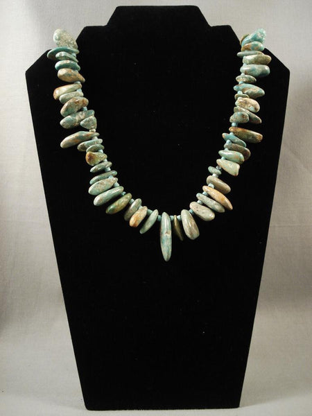 Stunning Vintage Navajo Royston turquoise Slab Necklace