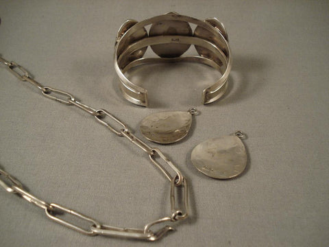 Arizona Living Treasure Artist Vintage Navajo Silver Bracelet Necklace