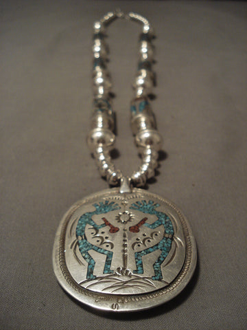 The Best Vintage Navajo Singer 'Inlay Tube: Silver Turquoise Necklace