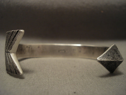 Advanced Technique 'Inside Outside' Silver Arrow Aaron Anderson Silver Bracelet