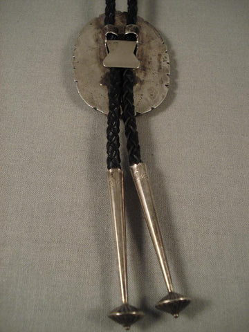 Dancing Mudhead Vintage Zuni Silver Bolo Tie