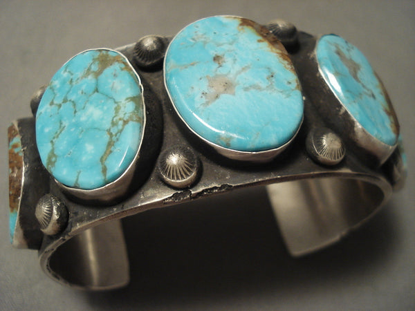 The Best Vintage Navajo Nel Burbank #8 Turquoise Silver 125 Gram Bracelet