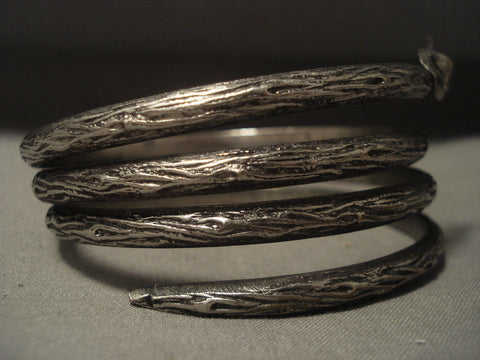 Museum Vintage Navajo 'Snake Bangle' Silver Bracelet