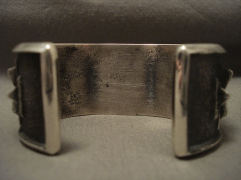 Important Aaron Anderson Navajo Cross Silver Bracelet
