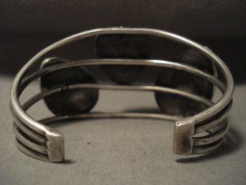 Museum Vintage Navajo 'Huge Chunk #8 Turquoise' Silver Bracelet