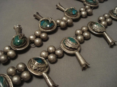 The Best Vintage Navajo Chrysocolla Silver Necklace