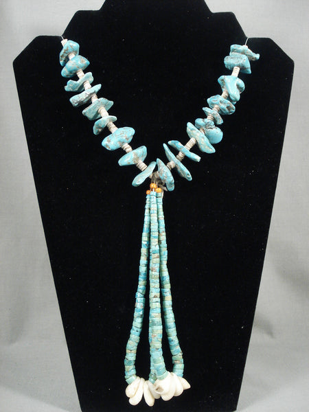 Earlier 1900's Vintage Navajo Turquoise Necklace Old